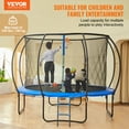 thumbnail image 2 of VEVOR Trampoline 10 Pieds, Trampoline 330 lbs avec Filet de Protection, Échelle et Poteau Courbé, Trampoline Robuste avec Tapis de Saut, 2 of 9