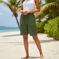 thumbnail image 6 of Womens Bermuda Shorts Drawstring Waist Athletic Loose Casual Running Comfy Summer Shorts with Pockets by Yigetop Green L, 6 of 6