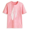 thumbnail image 4 of Sakmal Womens Summer Tops Short Sleeve Crew Neck Graphic T-Shirts Plus Size Ladies Shirts, 4 of 6