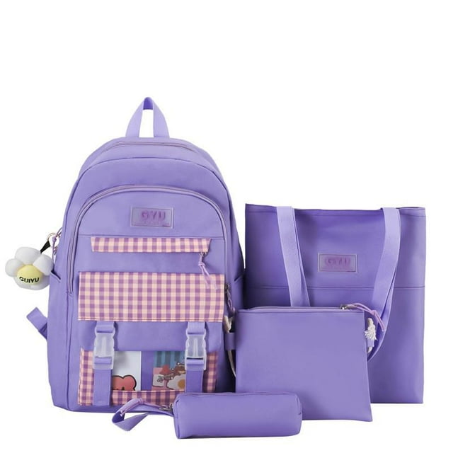 4 In 1 Nylon Waterproof Women Backpack Multi Functional Student School Bag For Girls Large capacity Storage Backpacks Sac à dos scolaire