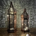 thumbnail image 4 of Advancent Luz de para interior y exterior, farol colgante, lámpara de noche decorativa de Metal, decoración de adorno para el salón, festival, Iluminación novedosa Bronce Largo, 4 of 6