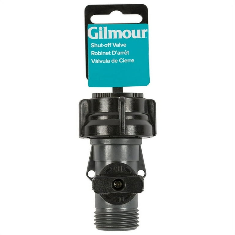 Gilmour 6 in. Aluminum Threaded 2 Male/1 Female Single Shut-Off Valve Gilmour 6 in. Aluminum Threaded 2 Male/1 Female Single Shut-Off Valve