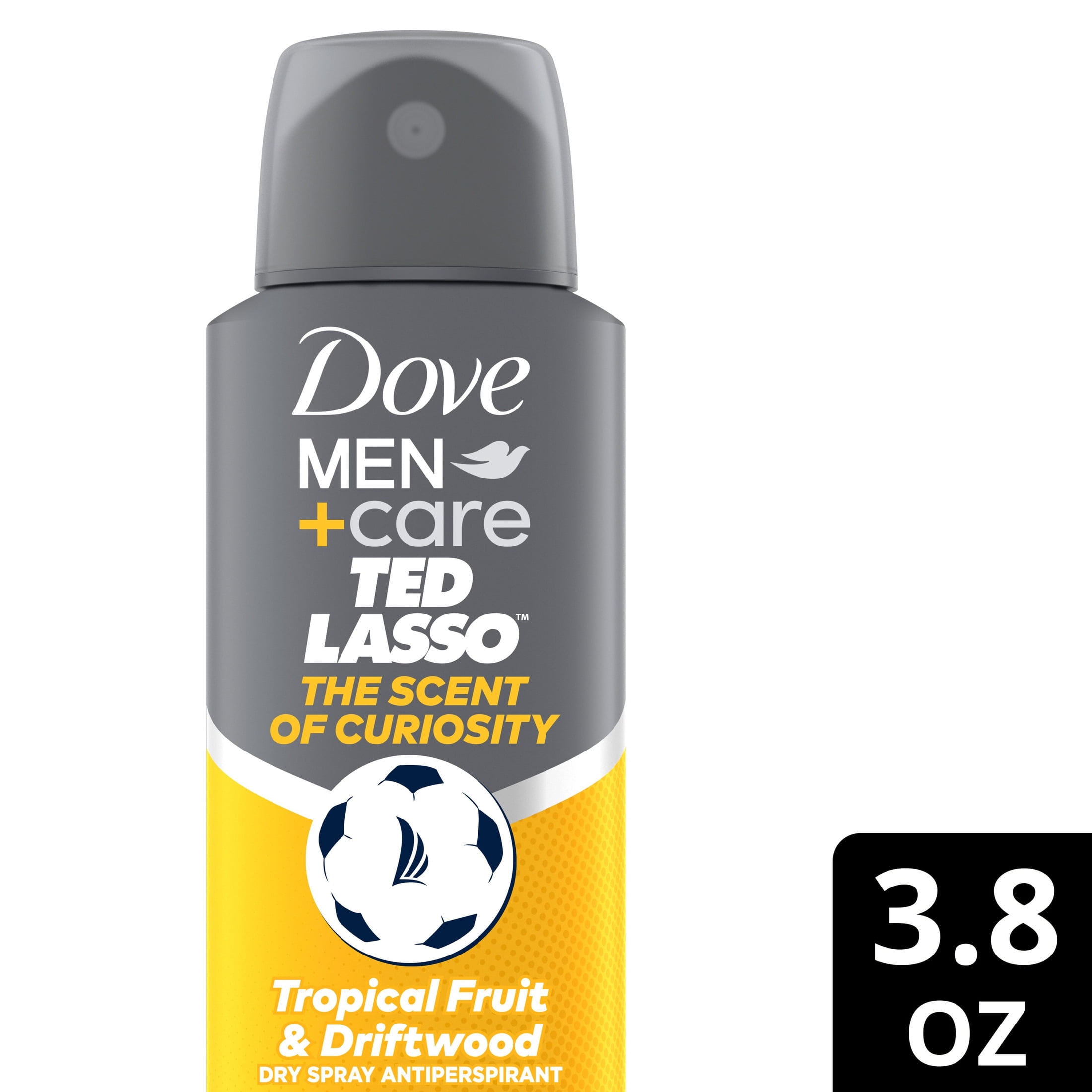 Dove Men+Care Ted Lasso Limited Edition Dry Spray Antiperspirant For 72H Protection Scent Neutralizes Sweat And Odor, 3.8 oz