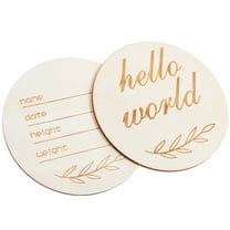 WORGEOUS  2 Pcs Infant Birth Announcement Name Sign for Baby Newborn Child