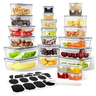 Scidweet Food Storage Containers with Lids, 24 Pcs BPA Free Food Storage Meal Prep Containers for Kitchen Pantry Organizer