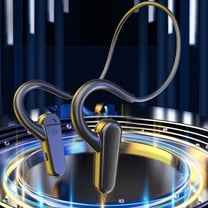 Open Ear Headphones, Bluetooth 5.3 Wireless Headphones with Earhooks, Immersive Stereo Sound by Dual Large Driver, Clear Talk, 30H Playtime,Waterproof Sport Earbuds for Running - As Show