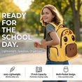 thumbnail image 4 of SCRAWLGOD Cute Giraffe Pattern Lightweight Backpack for Teens, 17 Inch Portable Casual School Backpack Multi-Pocket Large Knapsack for Kids, Teens, Adults, Travel, 4 of 4