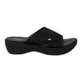 thumbnail image 4 of Women's Comfort Curved Slide Sandals Black, 4 of 5