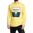 thumbnail image 1 of Corona Extra Label Yellow Colorway Long Sleeved Hooded T-Shirt-2XLarge, 1 of 3