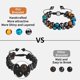 thumbnail image 1 of Pulsera de triple protección para mujeres y hombres, pulsera de cuentas de cristal de 8 mm con etiqueta de árbol de la vida, hecha a mano con ojo de tigre y obsidiana negra, curación natural C, 1 of 3