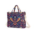 thumbnail image 7 of FORMRS Womens Corduroy Tote Bag Crossbody Shoulder Handbag with Pocket, Geometric Eagle, 7 of 7