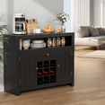 thumbnail image 4 of Richya Sideboard Cabinet with Wine Rack, Liquor Cabinet,Wine Bar Cabinet for Living Room,Dining Room,Kitchen (Black), 4 of 8
