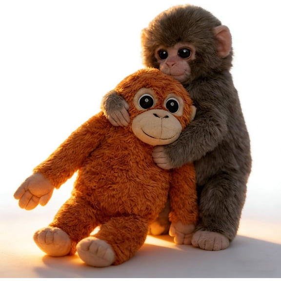 Zoytoys Punch Plush Toys Set, Monkey Punch Stuffed Animal, Soft and Huggable Orangutan Cuddle Companion, Cute Monkey Collectible Plush for Teens, Adults