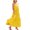 Yellow, variant on Women's Full Size Ruched Tiered Spaghetti Strap Dress Polyester % with Moderate Stretch and Elegant Silhouette