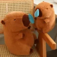 thumbnail image 4 of Fluffty Soft Stuffed Plushy Doll Snotty Capybara Plush Simulation Animals With Stretchable Nasal Mucus Capibara Kid Gift DMH, 4 of 6