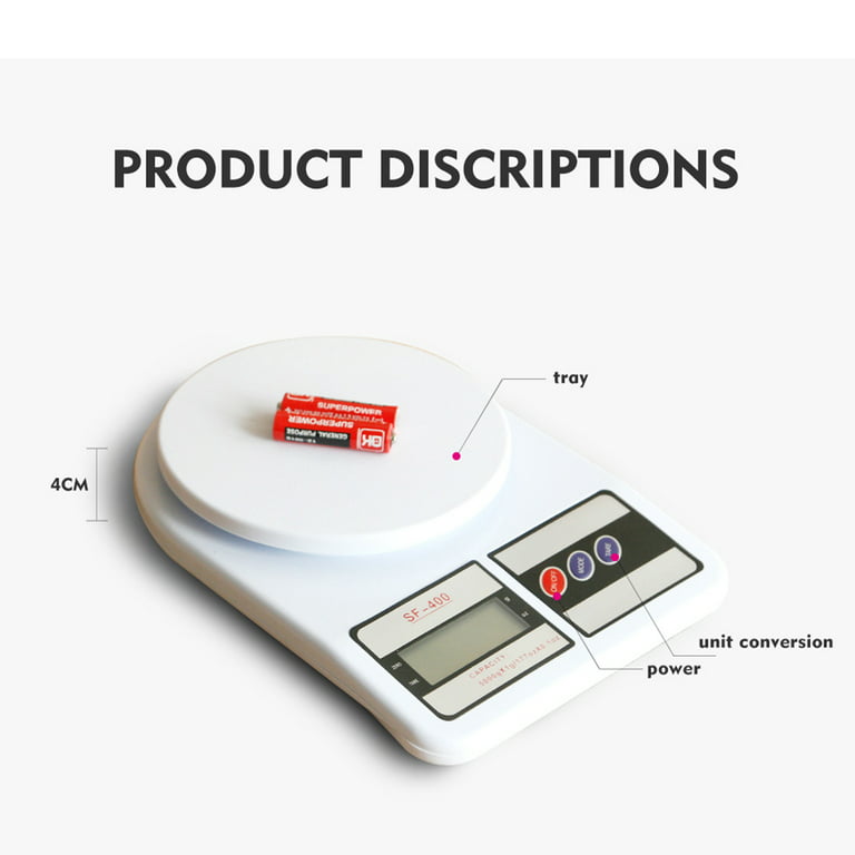 Electronic Kitchen Scale Digital- White