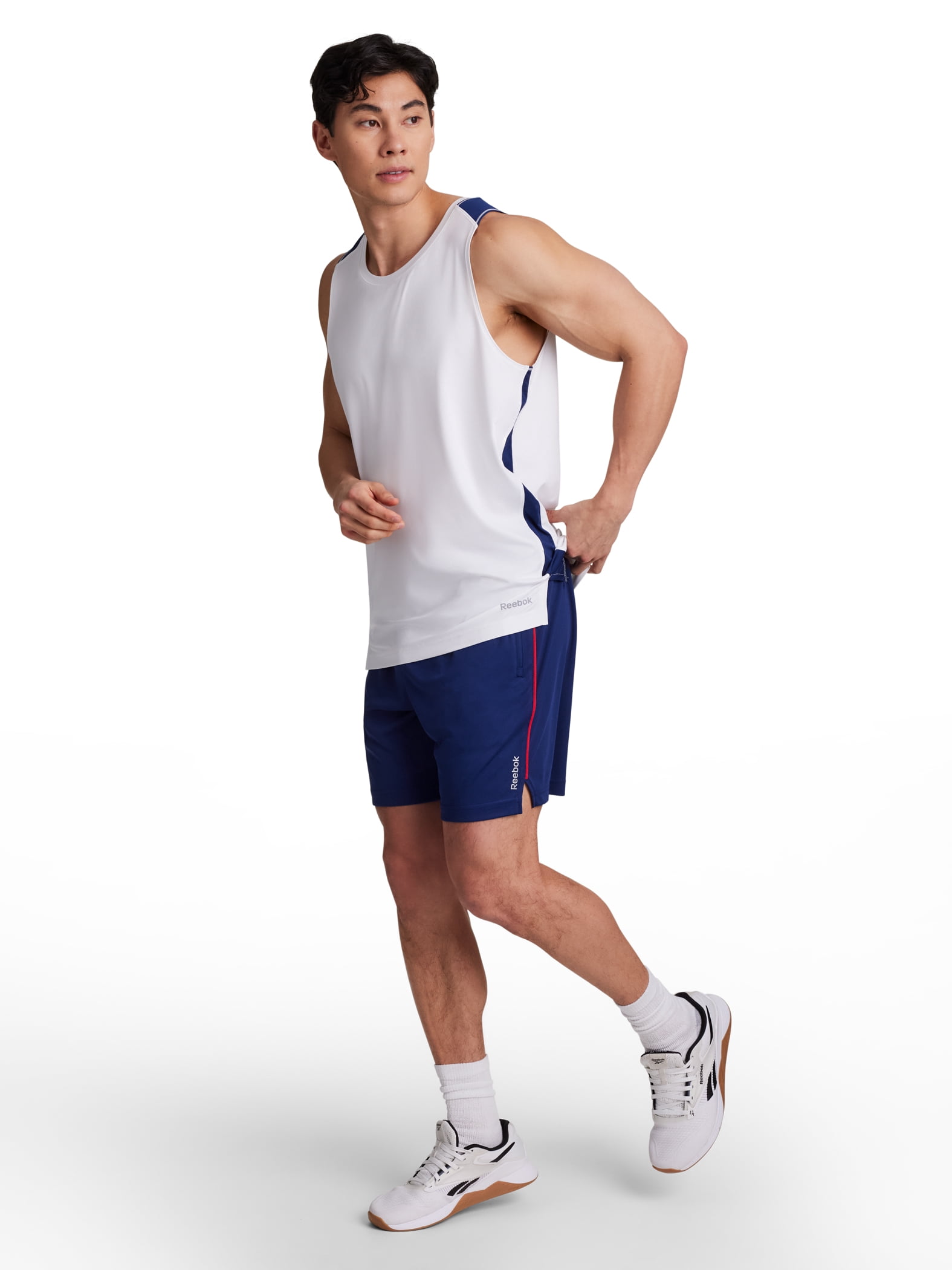 Reebok Men's and Big Men's Defender Knit Short, 7" Inseam, Sizes XS-5XL