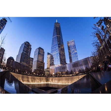 World Trade Center Memorial at Twilight World Trade Centre - New York City - United States of America - Poster Print - 36 x 24 in. - Large