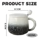 thumbnail image 2 of Taza de agua de 400ml, Taza de cerámica con panda en relieve de dibujos animados con tapa, cuchara para el hogar, taza de café con leche de alto valor para hombres y mujeres, 2 of 5