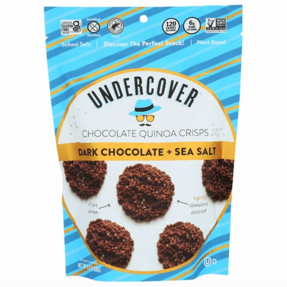 Undercover Quinoa Dark Chocolate & Sea Salt Quinoa Crisps 3 oz - Pack of 2