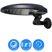 eLEDing Self-Contained 160° Black Motion Activated Outdoor Integrated LED Solar Security Flood Light with Dusk-to-Dawn