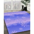 thumbnail image 3 of Ahgly Company Machine Washable Indoor Rectangle Transitional Purple Mimosa Purple Area Rugs, 5' x 7', 3 of 7