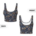 thumbnail image 3 of Sports Bras For Women - Nautical Seamless Yoga Bra Workout Crop Top With Removable Cups, 3 of 8