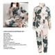thumbnail image 3 of Conjunto De Pijama Con Estampado Floral Para Mujer, Ropa De Dormir De Manga Larga Con Botones Y Bolsillo En El Pecho, Cómodo Y Transpirable, 3 of 7