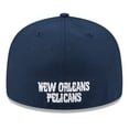 thumbnail image 4 of Men's New Era  White/Navy New Orleans Pelicans 2025 NBA Tip Off Split Panel 59FIFTY Fitted Hat, 4 of 5