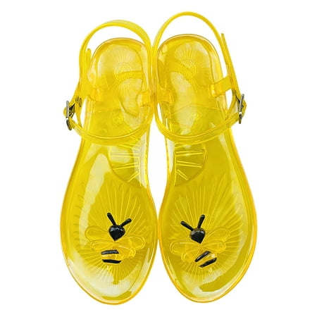 

B91xZ Summer Sandals Women Shoes Manufacturer Transparent Jelly Shoes Women Flat Slippers Summer Slippers Beach Jelly Womens Sandals Size 7