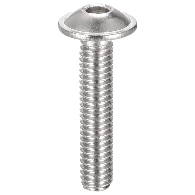 Uxcell M4 x 20mm 304 Stainless Steel Flanged Button Head Socket