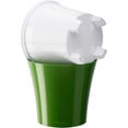 thumbnail image 3 of DecoPots Plastic Round Modern Flower Pot with Drainage Planter, Green Gold White, 8.5" (Set of 3), 3 of 6