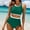 Green#4, variant on pstuiky Swimwear for Women 2025, Women High Waisted Bikini Set with Chest Cushion and Lining Two Piece Swimsuit Sports Swimwear for Women Comfortable and Supportive Design Black L