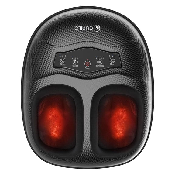 Cupilo Foot Massager with Heat & Remote Control, Shiatsu Feet Massager Machine, 5 Deep Kneading Therapy for Plantar Fasciitis, Neuropathy, Blood Circulation, Gifts for Women Men 13"