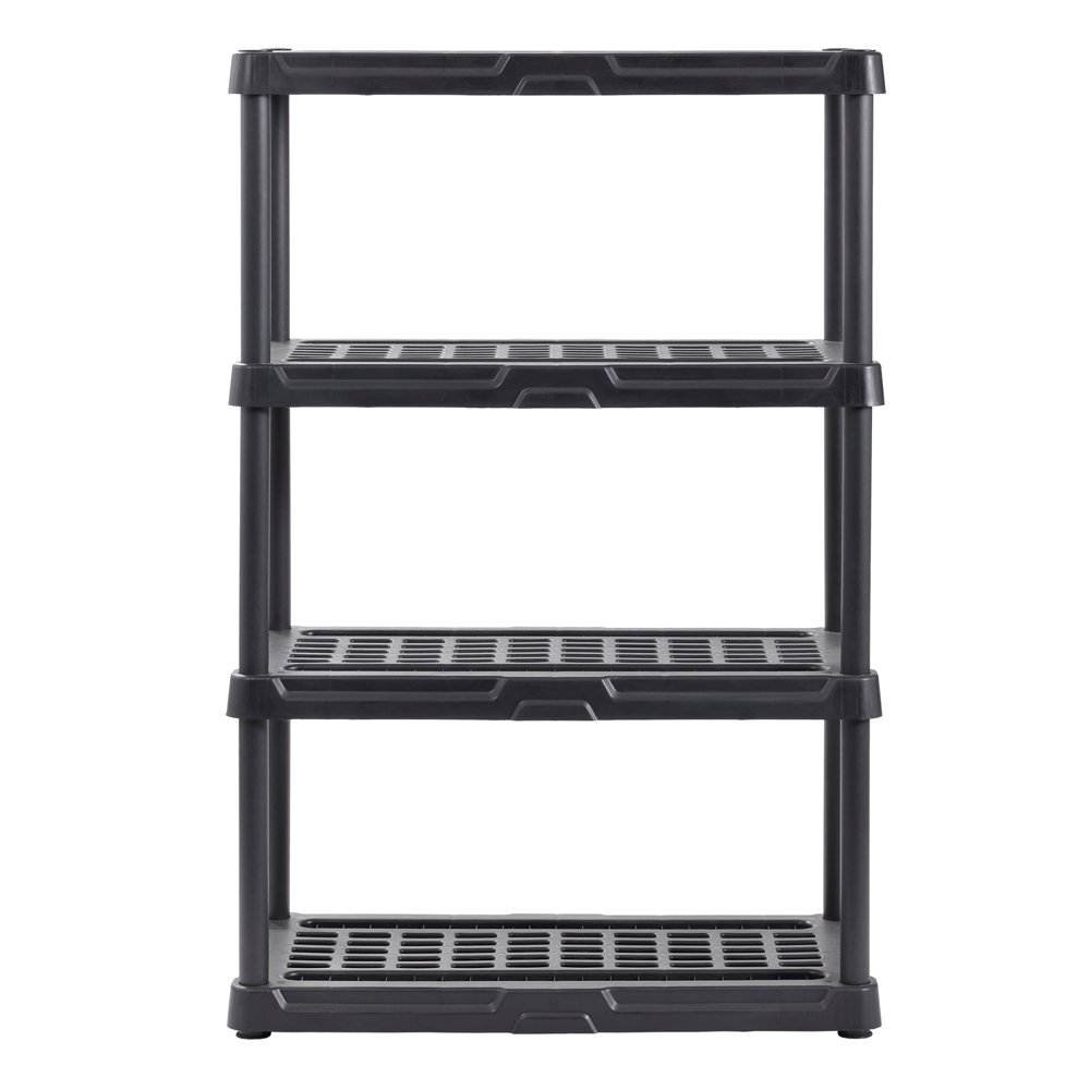 Muscle Rack 36"W x 18"D x 56"H 4Shelf Resin Shelving, Black Walmart