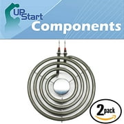 2-Pack Replacement Whirlpool YRF115LXVQ0 6 inch 4 Turns Surface Burner Element - Compatible Whirlpool 660532 Heating Element for Range, Stove & Cooktop