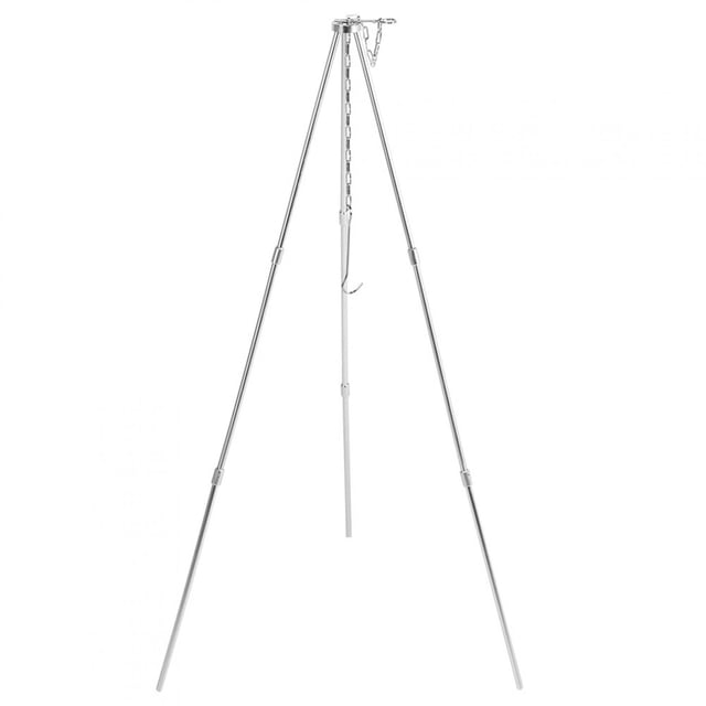 Portable Outdoor Cooking Tripod with Adjustable Hang Chain Hanging Pot Grill Stand Cookware Accessory
