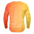 thumbnail image 3 of gbyLJF Men's Gradient Half-button Shirt Regular Fit Lightweight Long Sleeve Round Neck Top Casual Loose Half-open T-shirt, 3 of 4