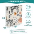 thumbnail image 5 of Cute Zebras and Flowers 3 Ring Binders 1.5 inch Hardcover File Folders with Interior Pockets A4 Size Organizer for School Office Hospital, 5 of 8