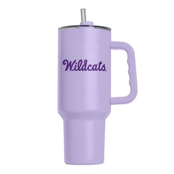 Logo Brands 158V-S40PT-LVD-34 Kansas State 40 oz Flipside Powder Coat Tumbler