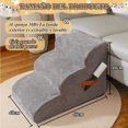 thumbnail image 2 of Escalera Plegable para Mascotas Desmontable 3 Niveles - Modular de Velcro, Almohadilla de Lana de Cordero, Almacenamiento, Independiente, Cojín Lavable Antideslizante, para Perros y Gatos, 2 of 7