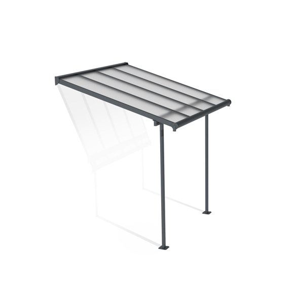 Canopia by Palram Sierra 7.4 ft. x 7.5 ft. Aluminum Patio Cover - Grey
