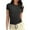 Black, variant on Kovlvoll Women Short Sleeve Tops Crewneck Ribbed Knit Slim Fitted Shirts Basic Tees 2025 Summer Casual T-Shirt