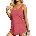 thumbnail image 3 of Defitshape Women's Square Neck Tanks Tops Sleeveless Cami Soft Casual Cotton Summer Cool Basic Thin Pink Medium, 3 of 4