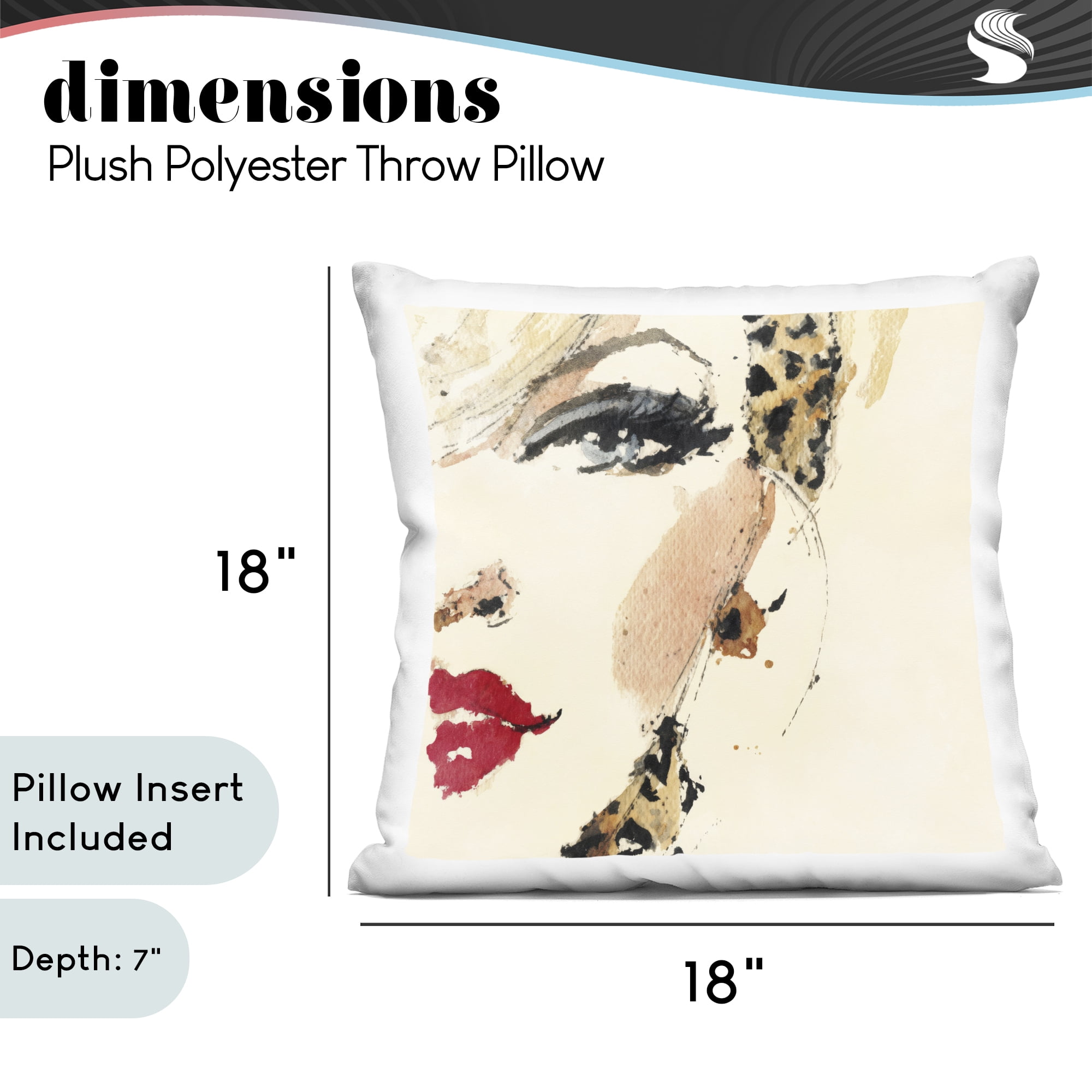 Stupell Industries Crimson Enigma Lipstick Decorative Printed Throw Pillow, design by Svetlana Aleynikova, 18 x 7 x 18