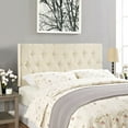 thumbnail image 4 of Modern Contemporary King Size Headboard, Ivory Fabric, 4 of 4
