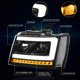 thumbnail image 2 of Faros delanteros PM PERFORMOTOR negros con LED transparente en las esquinas 07-14, 2 of 6