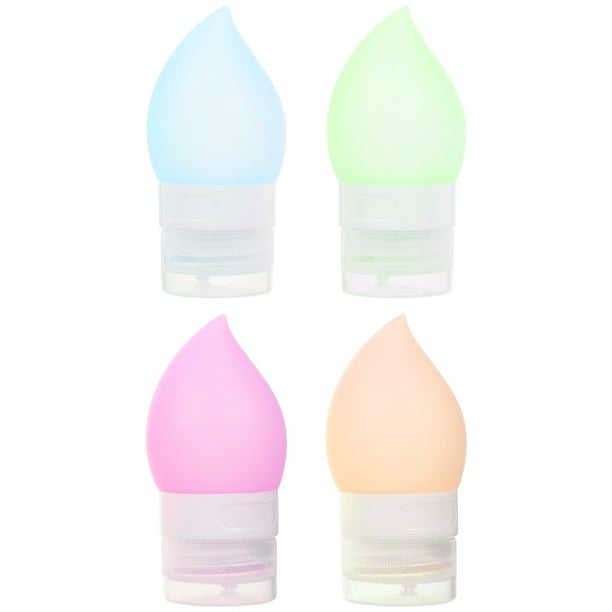 BRIGHTFUFU 4 dispensadores de loción de viaje, botellas dispensadoras de loción y envases para crema de manos.