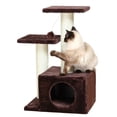 thumbnail image 2 of TRIXIE Valencia Plush & Sisal 3-Level 28" Cat Tree with Scratching Posts & Condo, Brown, 2 of 3