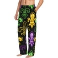 thumbnail image 2 of Daiia Mardi Gras1 Men's Sleep Pant with Pockets and Drawstring,Pajama Pants-XX-Large, 2 of 9